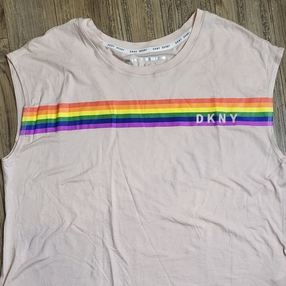 NWT..DKNY Sport Logo T-Shirt-M-Parfait Peach Color 12/13 - Picture 5 of 5